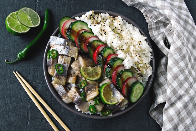 Herring poke bowl.