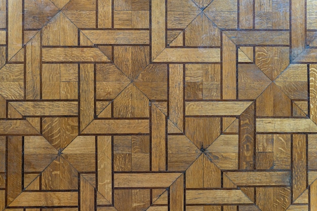 ヘリンボーン漂白天然板寄木細工の床の質感
