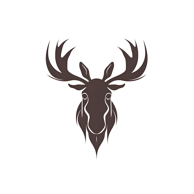 Herten hoofd logo vector ontwerpsjabloon Creatief herten hoofd logo ontwerp