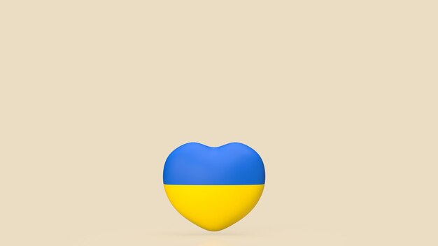 Het 3d hart Bid voor vrede in Oekraïne en red Oekraïne van Rusland