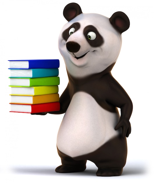 Het 3D teruggeven van grappige panda draagt