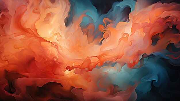 Het abstracte kunstwerk legde de essentie van vuurvlammen vast en liet hun levendige en vurige karakter zien