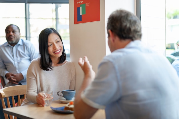 Het architectuurteam heeft een discussie