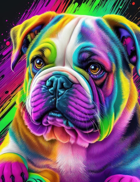 Het artistieke bulldogportret