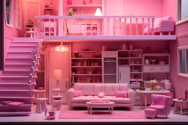 Het Barbie poppenhuis.