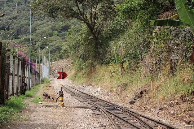 Het begin van de trekking naar Aguas Calientes Peru