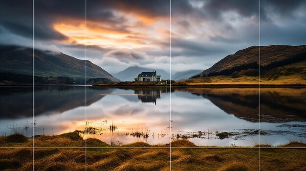 Foto het beheersen van landschapsfotografie regel van derden compositie technieken