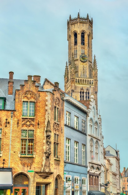 Het Belfort van Brugge, een middeleeuwse klokkentoren in België