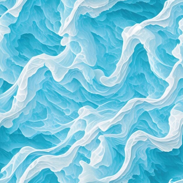 het boeiende van abstracte Ethereal Swirls Waves' naadloze digitale patroon ai gegenereerd