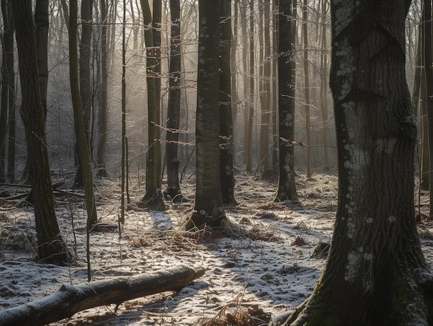 Het bos in het winterlicht