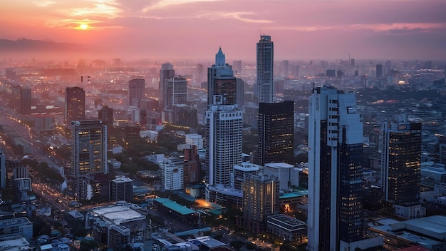 Het centrum en het zakendistrict van Bangkok, Thailand