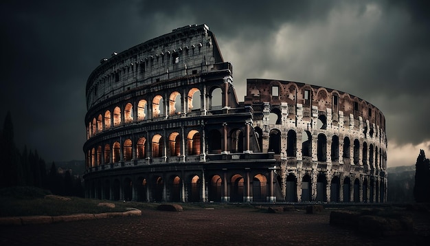 Het colosseum is een Romeins colosseum.