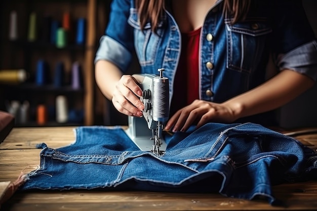 Het concept van het recyclen van jeans