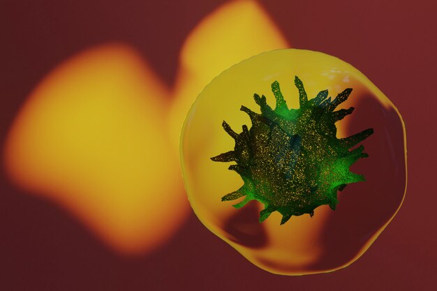 Het Covid 19 coronavirusvirus verspreidt 3D-rendering