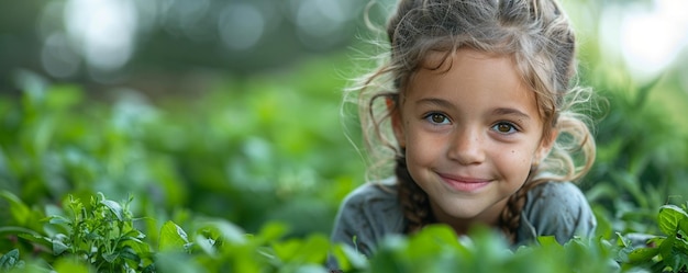 Het creëren van een gemeenschapstuin waar kinderen ouders behang