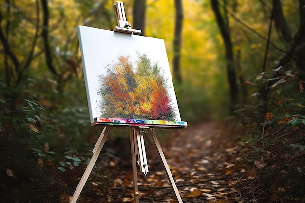 Foto het doek in het bos