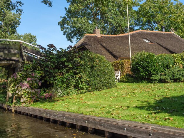 Foto het dorp giethoorn.