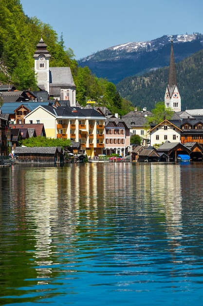 Het dorp Hallstatt Oostenrijk