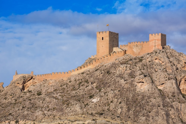 Het dorpskasteel van de Sax van Alicante in Spanje