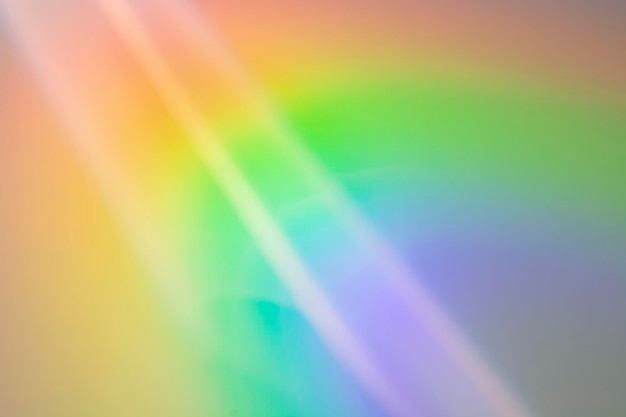 Foto het effect van de breking van zonlicht regenboog op de muur