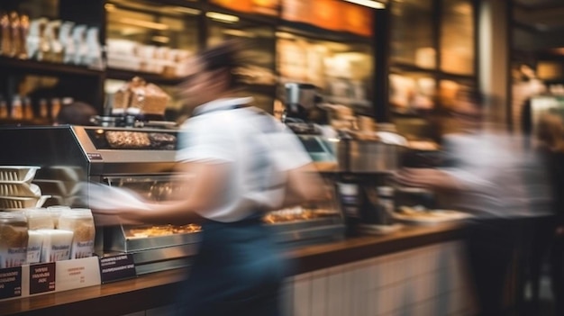 Het fastfoodrestaurant is gelegen.