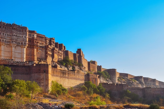 Foto het fort van jodhpurs mehrangarh