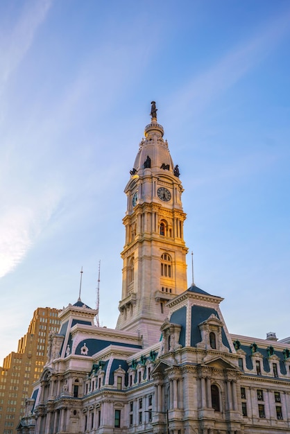 Het gebouw van het stadhuis van philadelphia