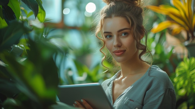 Het gebruik van een tablet in een kantoor terwijl je met een collega staat Zakelijke mensen die samenwerken