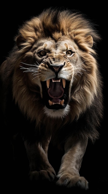 Het gebrul van een leeuw is een krachtig symbool van kracht en kracht