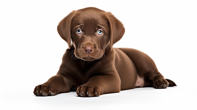 Het geïsoleerde Puppy van Chocoladelabrador