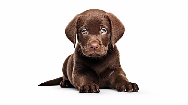 Het geïsoleerde Puppy van Chocoladelabrador