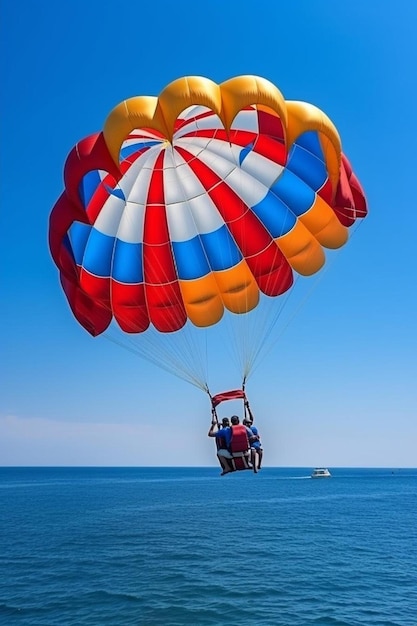 Het gelukkige gezicht van de paraglider is close-up paragliding over de oceaan op het eiland Bali de