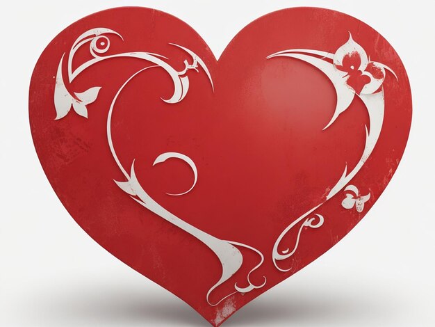 Foto het gestileerde symbool met rode harten