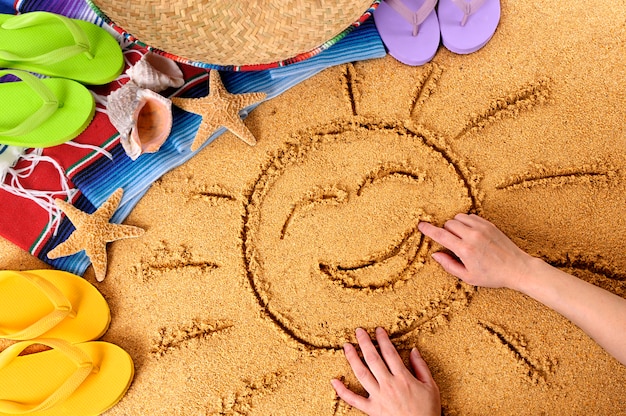 Het glimlachen van Mexico strandzon