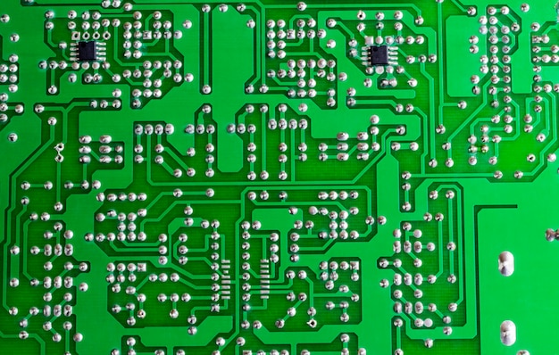 Het groene circuitbord