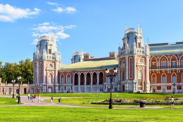 Het grote paleis van Catharina de Grote in Tsaritsyno Moskou