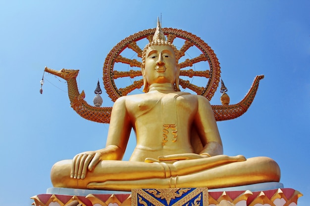 Het grote standbeeld van boedha in samui, thailand