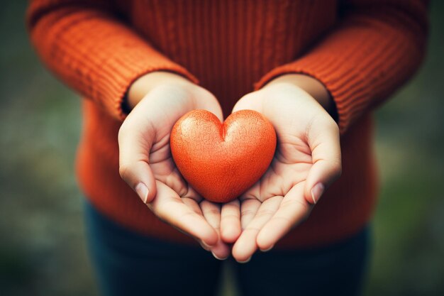 Foto het hart van gezondheidszorgtechnologie en mededogen