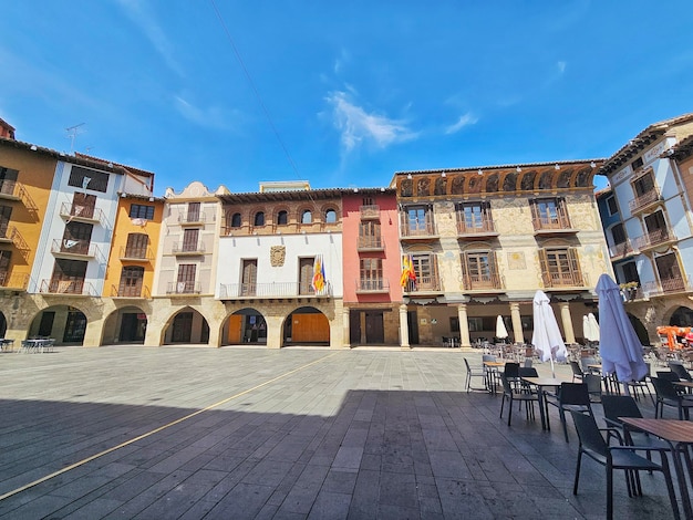 Het hoofdplein van Graus in de provincie Huesca Aragon