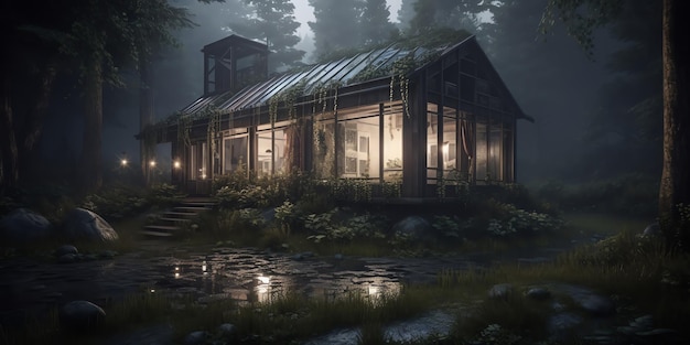 Het huis in het natuurbos