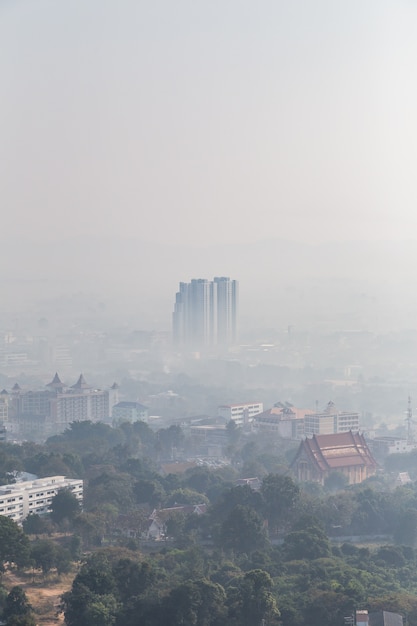 Het inbouwen van de mist in Pattaya, Thailand.