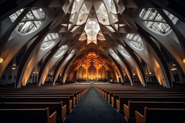 het interieur van de kerk van de persoon