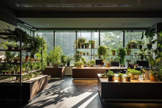 Het interieur van het groene huis