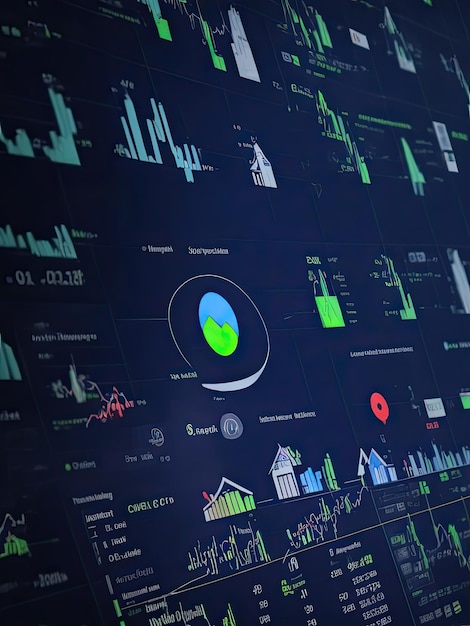 Het internet Plan vastgoedinvesteringen analyseren achtergrondfoto