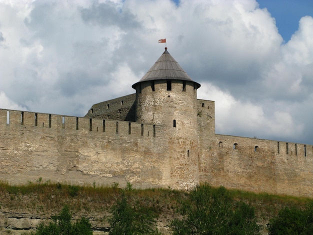 Het kasteel in de stad Narva, Estland