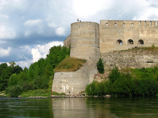 Het kasteel in de stad Narva, Estland