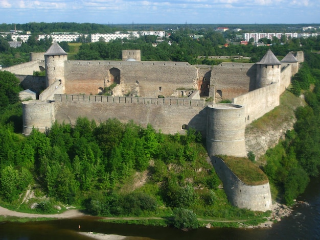 Het kasteel in de stad Narva, Estland