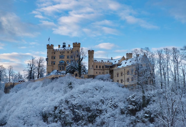 Het kasteel van Hohenschwangau in Beieren in de winter Duitsland