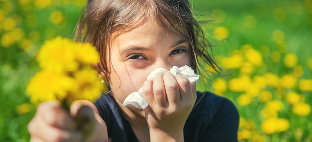 Het kind is allergisch voor bloemen