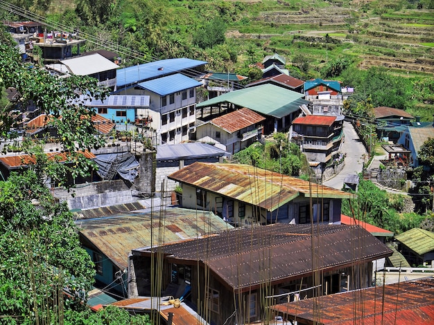 Het kleine dorp in Banaue op de Filipijnen